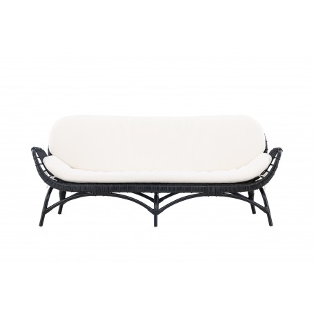 Moana 2 personers Sofa - Sort