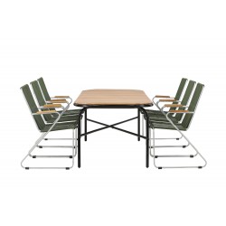 Holmbeck Loungesæt - Havemøbelsæt - Grøn,Natur