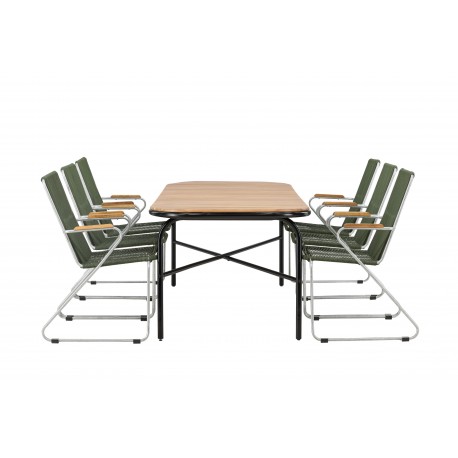 Holmbeck Loungesæt - Havemøbelsæt - Grøn,Natur