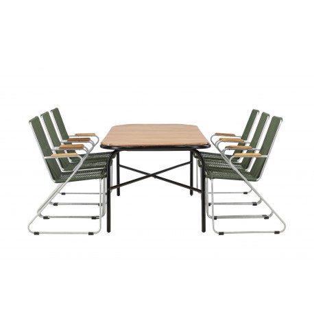 Holmbeck Loungesæt - Havemøbelsæt - Grøn,Natur