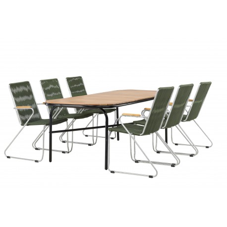 Holmbeck Loungesæt - Havemøbelsæt - Grøn,Natur