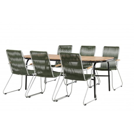 Holmbeck Loungesæt - Havemøbelsæt - Grøn,Natur