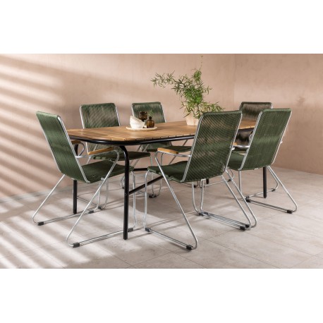 Holmbeck Loungesæt - Havemøbelsæt - Grøn,Natur