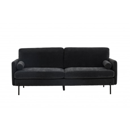Antibes 3 personers Sofa - Sort og Mørkegrå
