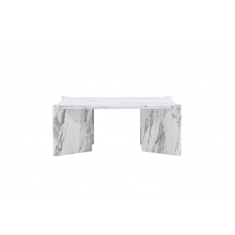 Rogaland Sofabord 100x100cm - Hvid Marmorlook