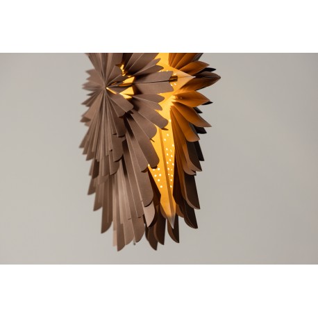 Salen Pendel Lampe - Brun og Hvid