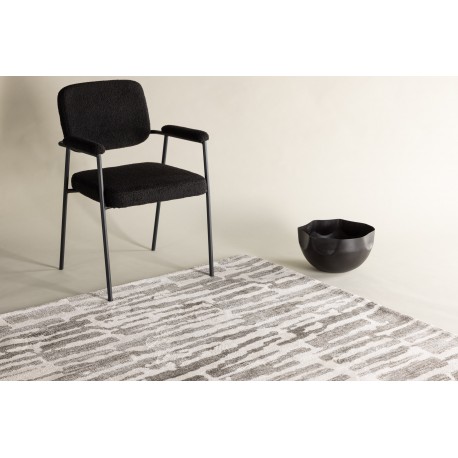 Milos Tæppe - Grå og Hvid