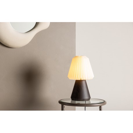 Fjallen Bordlampe - Valnød og Hvid
