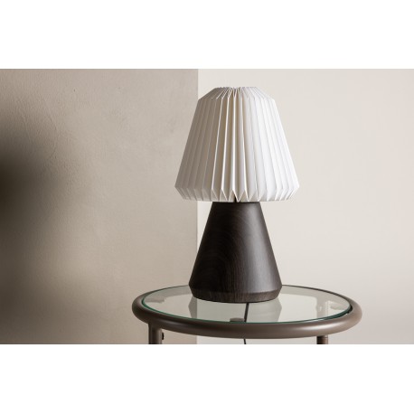 Fjallen Bordlampe - Valnød og Hvid