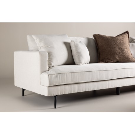 Sofia 3 personers Sofa - Beige og Sort
