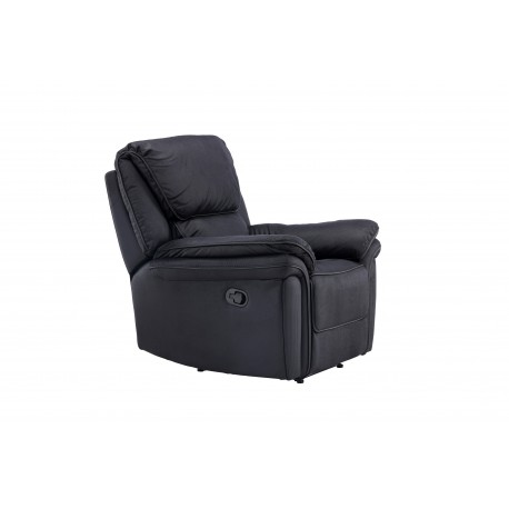 Saranda Recliner Lænestol - Sort Mikrofiber