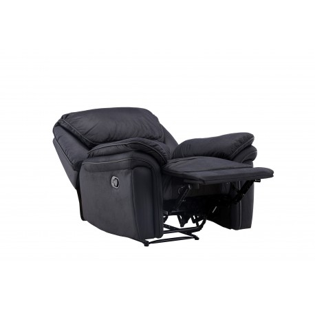 Saranda Recliner Lænestol - Sort Mikrofiber