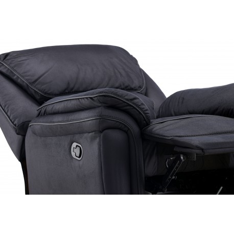 Saranda Recliner Lænestol - Sort Mikrofiber