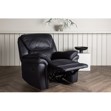 Saranda Recliner Lænestol - Sort Mikrofiber