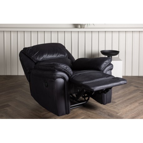 Saranda Recliner Lænestol - Sort Mikrofiber