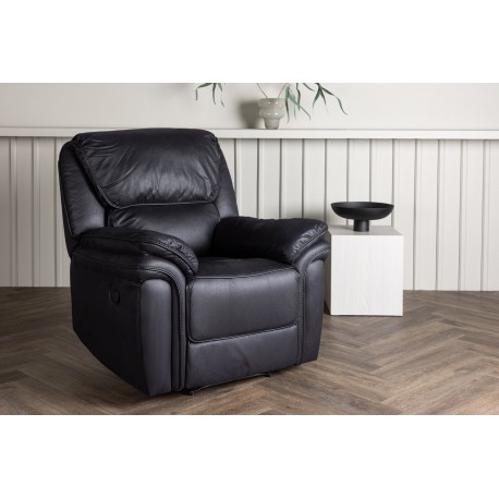 Saranda Recliner Lænestol - Sort Mikrofiber