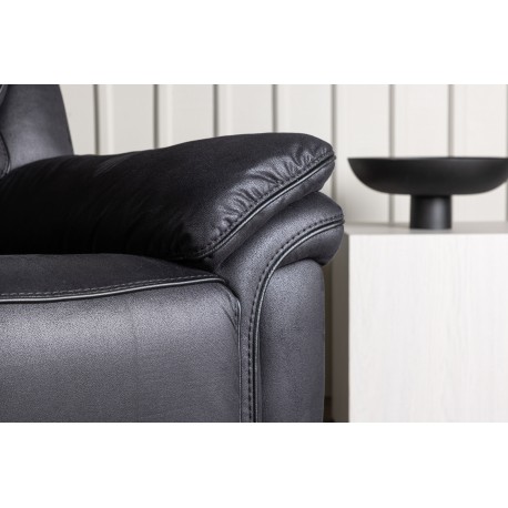 Saranda Recliner Lænestol - Sort Mikrofiber