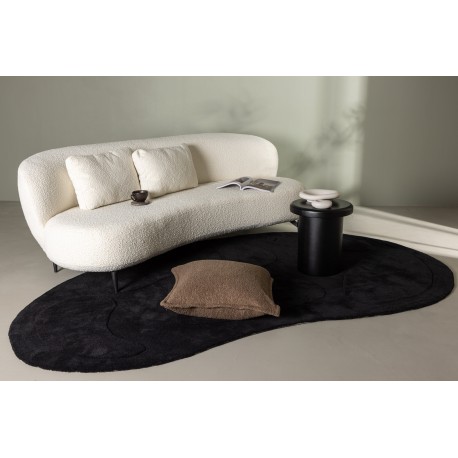 Luna 3 personers Sofa - Sort og Hvid