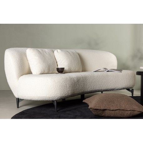 Luna 3 personers Sofa - Sort og Hvid