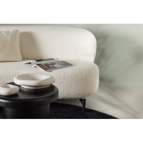 Luna 3 personers Sofa - Sort og Hvid