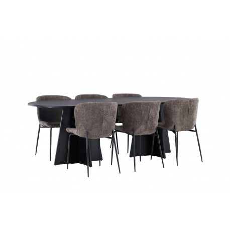 Spisebordssæt Bootcut med Modesto stole