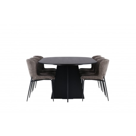 Spisebordssæt Bootcut med Modesto stole