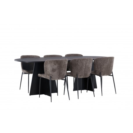 Spisebordssæt Bootcut med Modesto stole