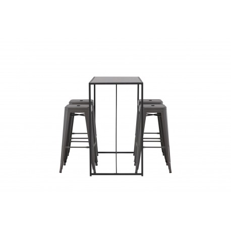 Brea Spisebordssæt - Sort og Mørkegrå