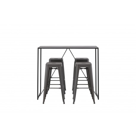 Brea Spisebordssæt - Sort og Mørkegrå