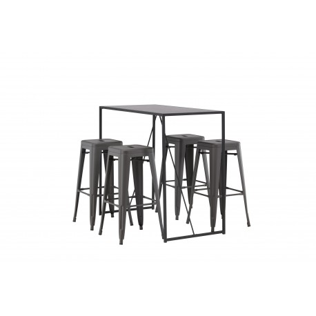 Brea Spisebordssæt - Sort og Mørkegrå