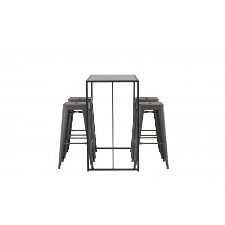 Brea Spisebordssæt - Sort og Mørkegrå