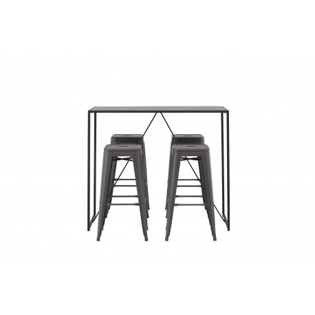 Brea Spisebordssæt - Sort og Mørkegrå