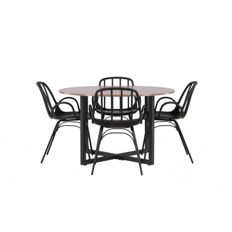 Rundt Spisebordssæt Durango med stole Dyron