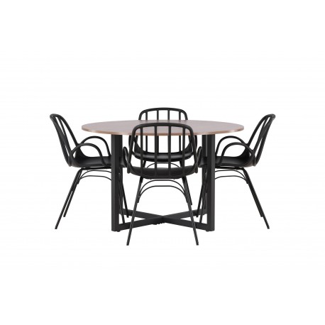 Rundt Spisebordssæt Durango med stole Dyron