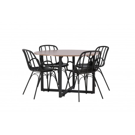 Rundt Spisebordssæt Durango med stole Dyron