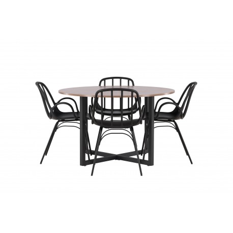 Rundt Spisebordssæt Durango med stole Dyron