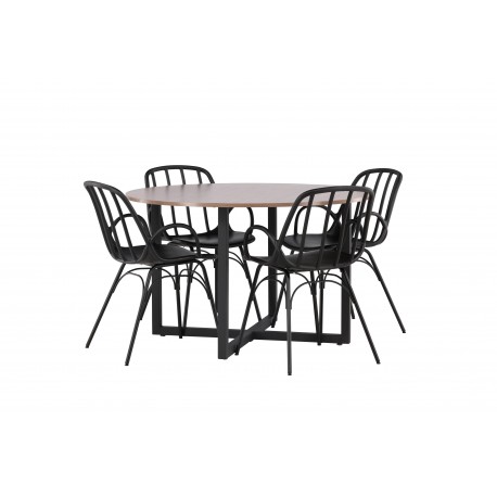 Rundt Spisebordssæt Durango med stole Dyron