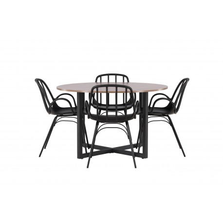 Rundt Spisebordssæt Durango med stole Dyron