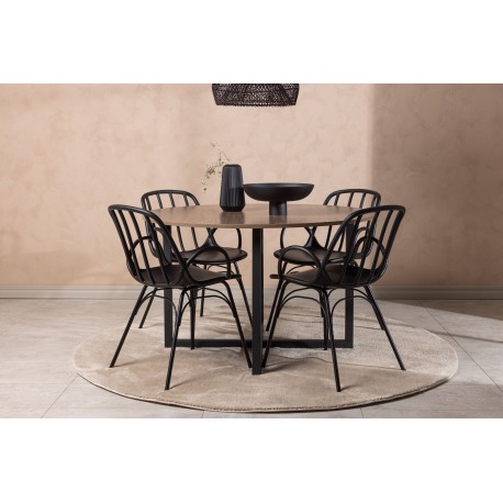 Rundt Spisebordssæt Durango med stole Dyron