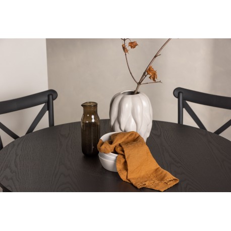 Olivia Rund Spisebordssæt - Sort