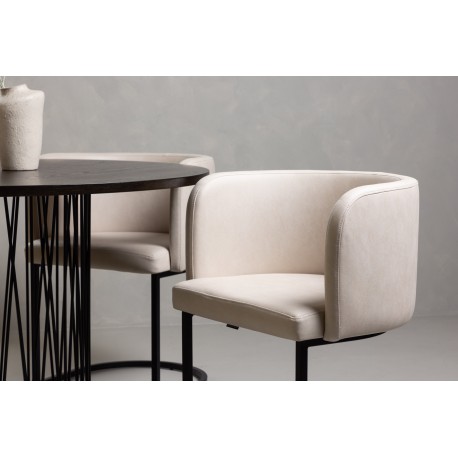 Spisebordssæt Stone med stole Simrishamn - Beige og Mocca