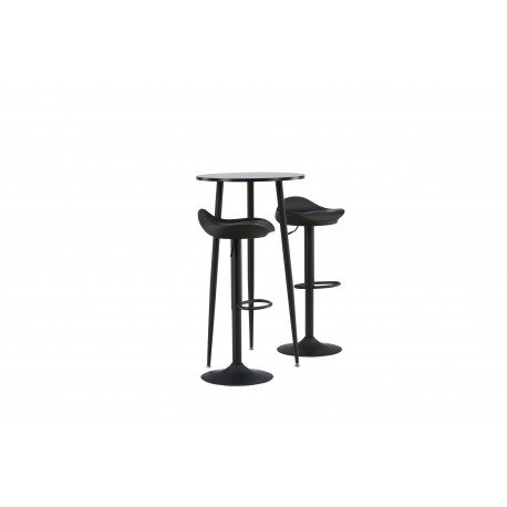 Plaza Rundt Spisebordssæt - Sort