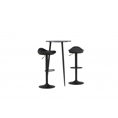 Plaza Rundt Spisebordssæt - Sort