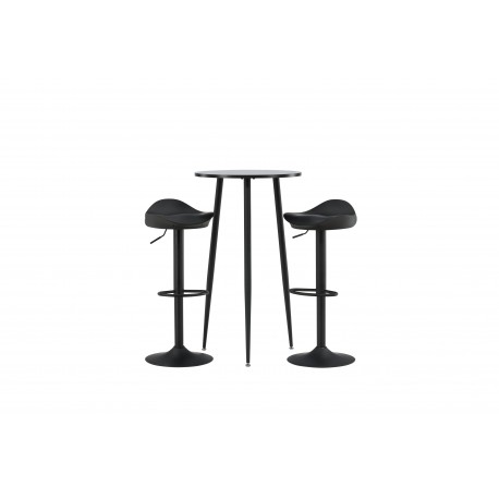 Plaza Rundt Spisebordssæt - Sort