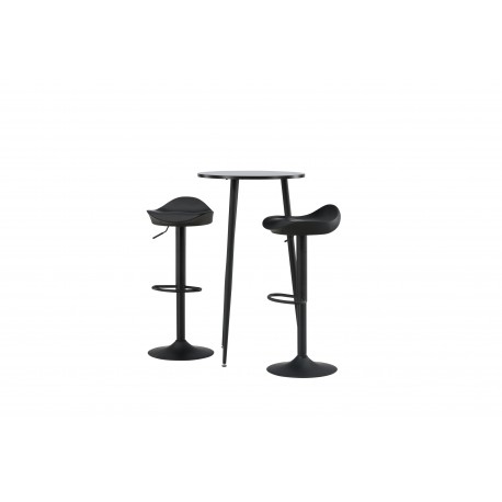 Plaza Rundt Spisebordssæt - Sort