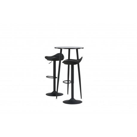 Plaza Rundt Spisebordssæt - Sort