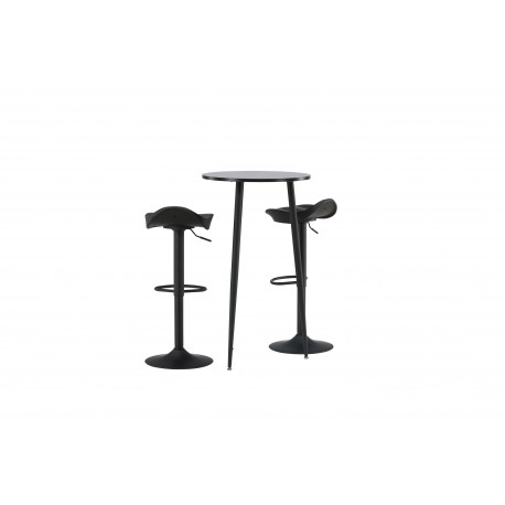 Plaza Rundt Spisebordssæt - Sort