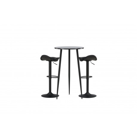 Plaza Rundt Spisebordssæt - Sort