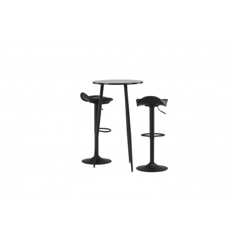 Plaza Rundt Spisebordssæt - Sort