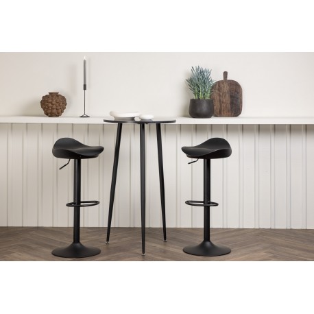 Plaza Rundt Spisebordssæt - Sort